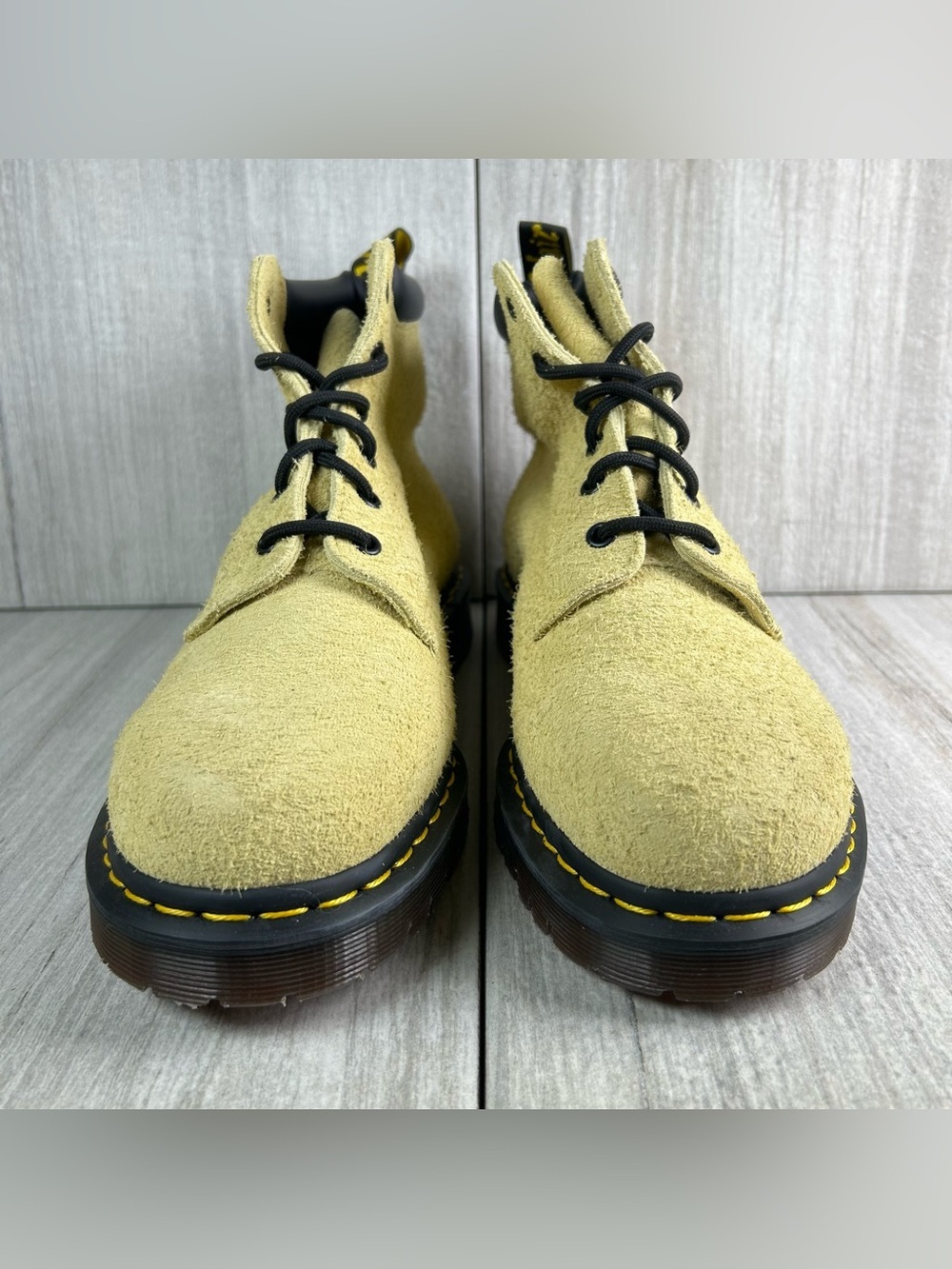 NEW Dr. Martens Docs 939 Ben Yellow Suede Lace-Up Combat Boots Men’s Size 12 - Picture 5 of 10